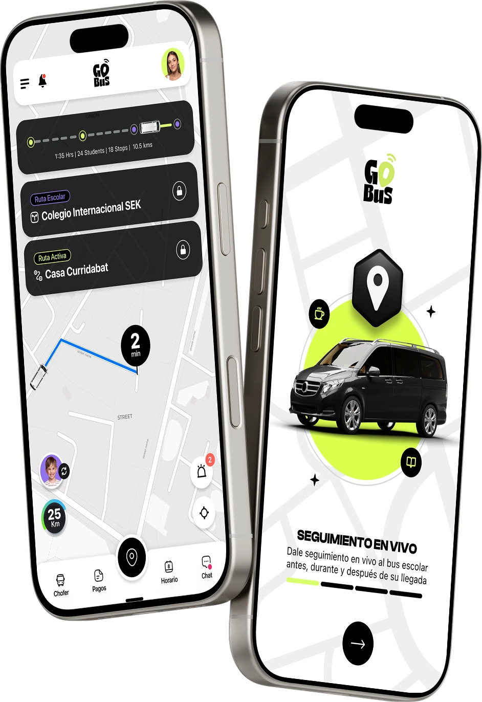 GoBus app on the phone